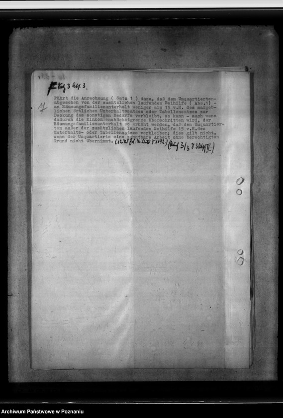 Obraz 11 z jednostki "Räumungs - Familienunterhalt. Sonderunterstützung für Polen. Umquartierung wegen Luftgeführdung"