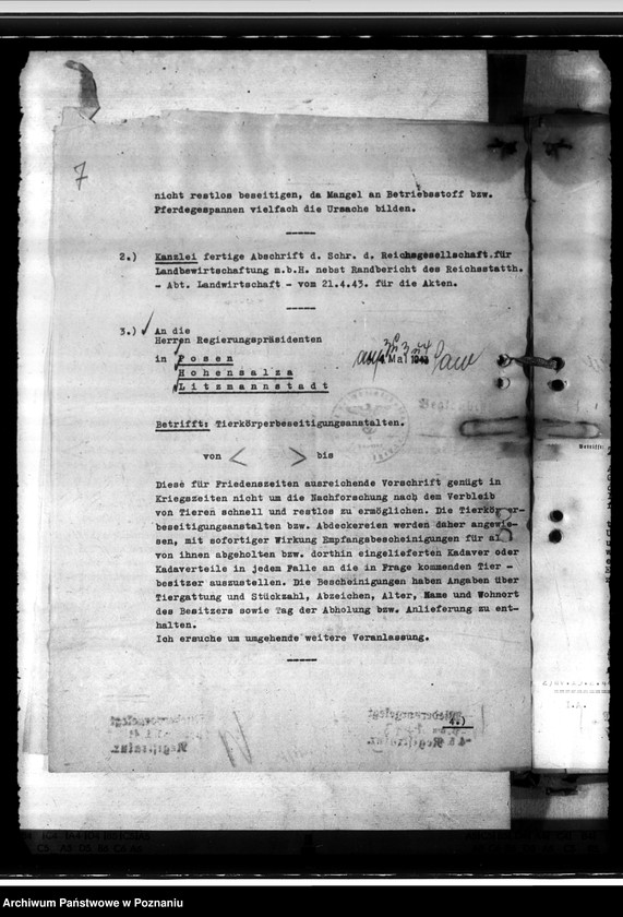 Obraz 11 z jednostki "Tierkörperbeseitigungsanstalten. Fleischmehlfabriken. Silberfuchsfarme"