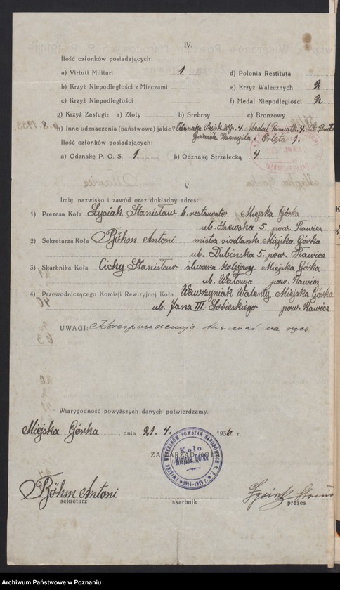 Obraz 6 z jednostki "Miejska Górka, powiat Rawicz - akta koła."