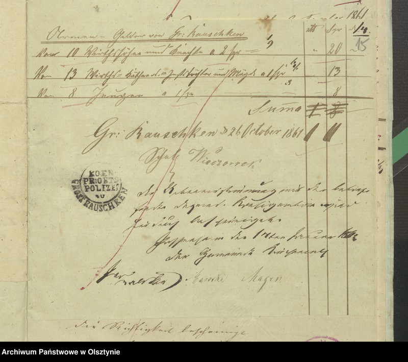 image.from.unit.number "Einnahme und Ausgabe Beläge zur Kirchspiels Armen-Kassen-Rechnung"