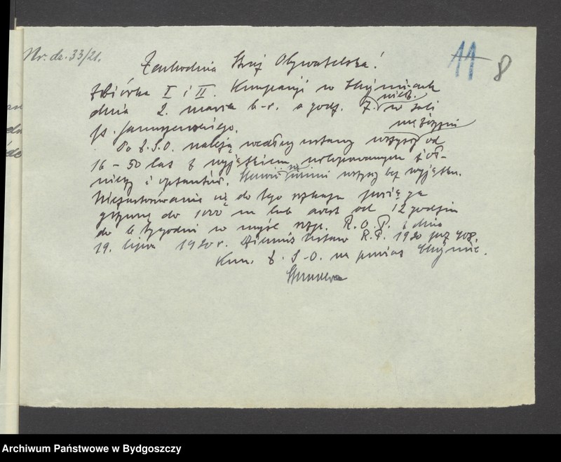 image.from.unit.number "Raporty Baonów do Komendy Powiatowej w Chojnicach o pracach oświatowych [wykładach i odczynach]"