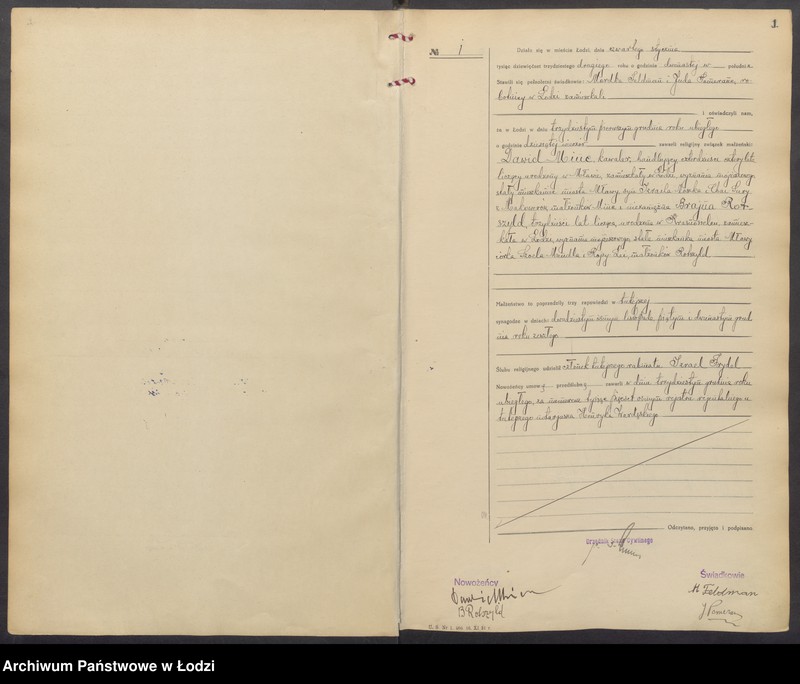 Obraz 3 z jednostki "Akta małżeństw od numeru 1 do numeru 700"