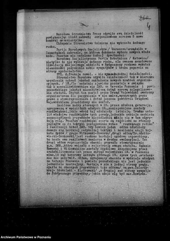Obraz 8 z jednostki "Sprawozdania z polskiego legalnego ruchu politycznego za miesiące styczeń, luty, marzec 1934 r."