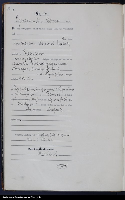 image.from.unit.number "Geburte-Haupt-Register Nr 1 - 83"