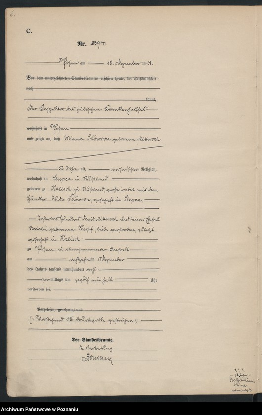 Obraz 8 z jednostki "Księga miejscowa zgonów tom V [Rejestr główny zgonów]"