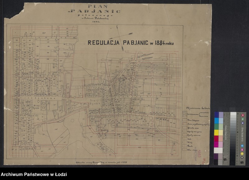 Obraz 1 z jednostki "Regulacja Pabianic w 1884 roku"