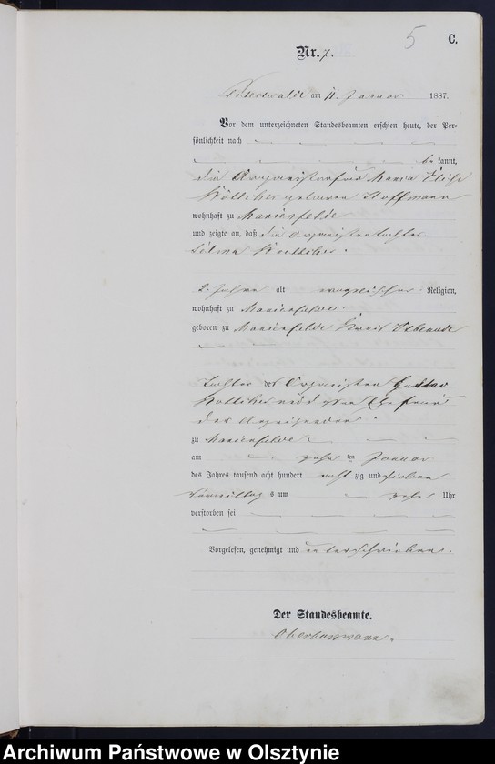 image.from.unit.number "Sterbe-Haupt-Register Nr 3 - 124"