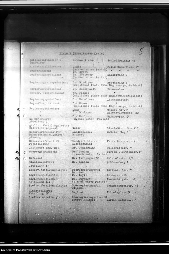 Obraz 9 z jednostki "Einladungsliste (na uroczystości państwowe itp.)"