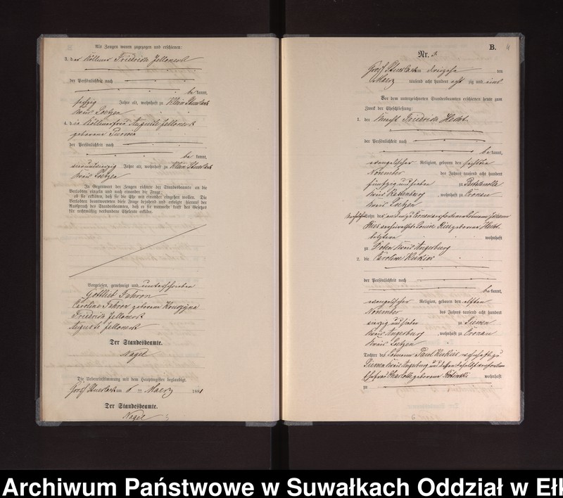 image.from.unit.number "Heiraths-Neben-Register des Preussischen Standes-Amtes Gross Stüerlack Kreis Loetzen"