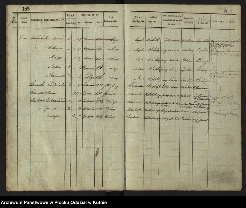 image.from.unit.number "Księga ludności stałej Nr 3 wsi: Dobrzelin i Marianków"