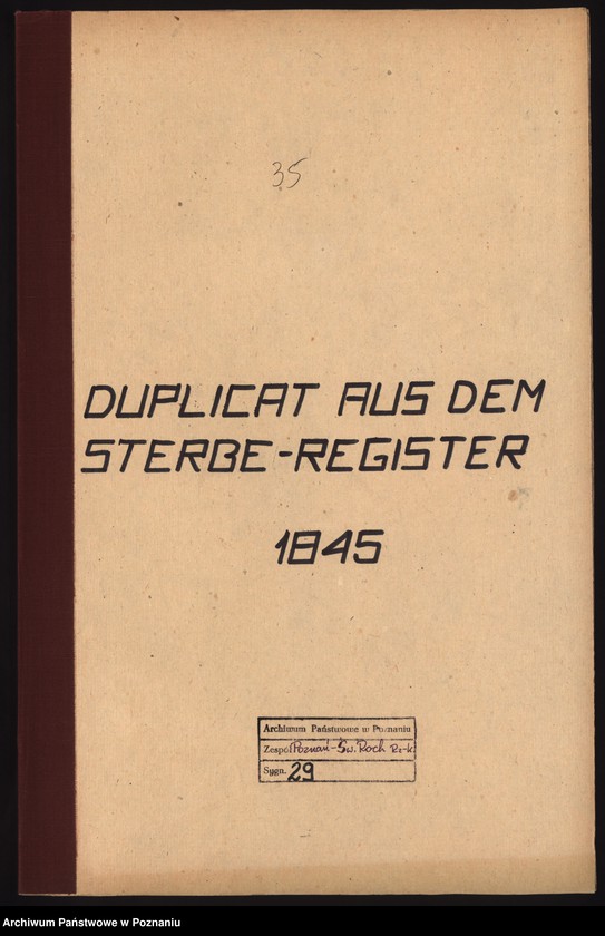 Obraz 2 z jednostki "Duplicat aus dem sterbe- Register"