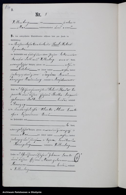 image.from.unit.number "Heiraths-Neben-Register Nr 1 - 21"