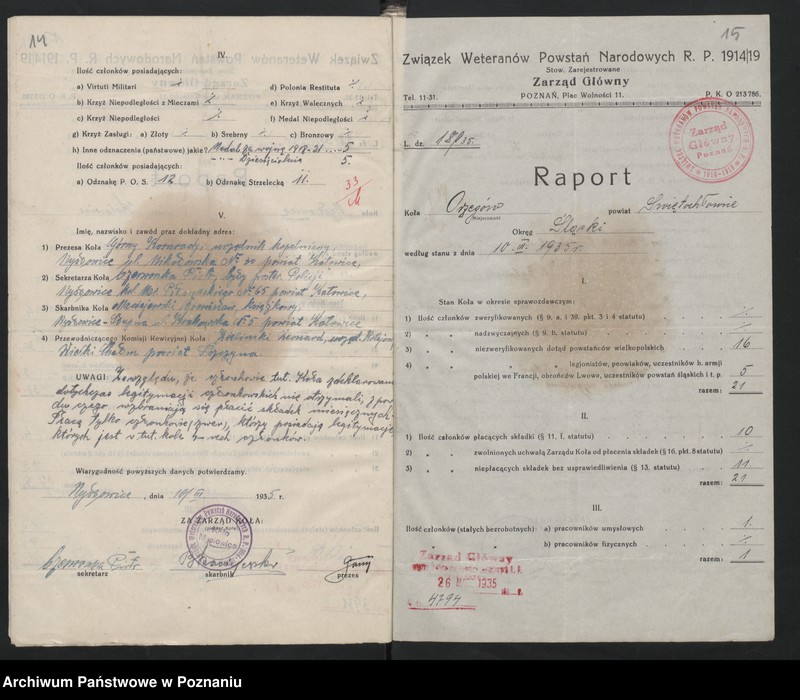 image.from.unit.number "Raporty ze stanu kół okręgu pomorskiego i śląskiego Związku Weteranów Powstań Narodowych Rzeczypospolitej Polski."