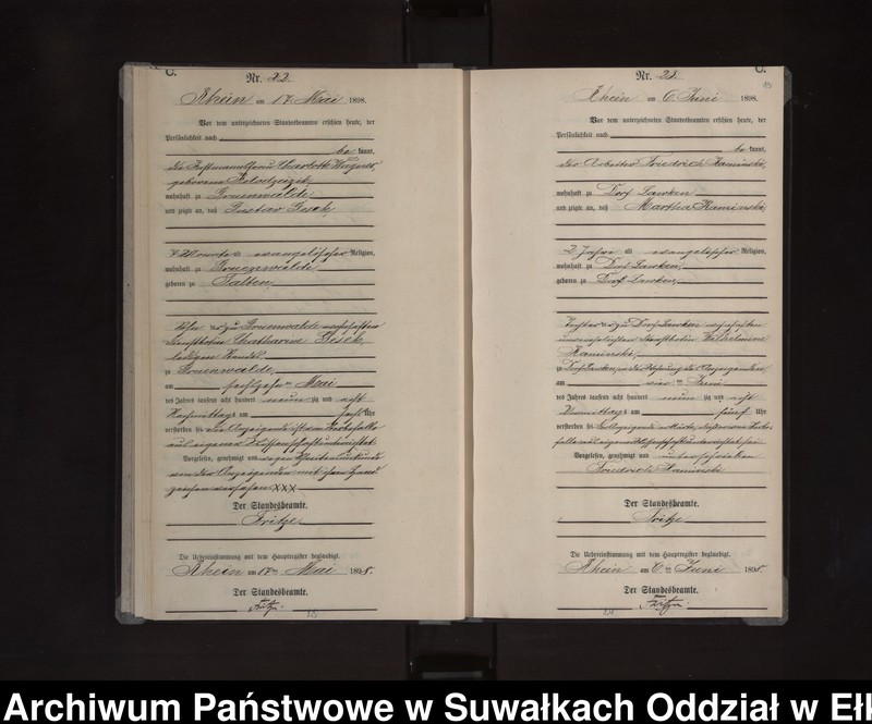 image.from.unit.number "Sterbe-Neben-Register des Königlichen Preussischen Standes-Amtes Orlen Kreis Loetzen"