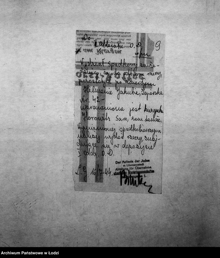 Obraz 12 z jednostki "[Korespondencja z Referatem Opiekuńczym, głównie w sprawach spadków po zmarłych]"