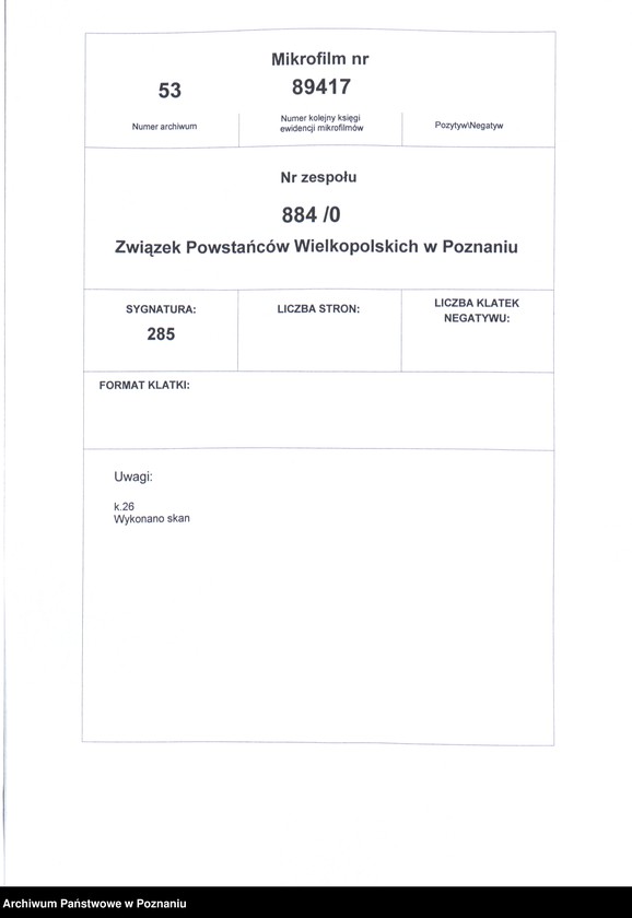 Obraz 2 z jednostki "Nowy Tomyśl - akta koła."