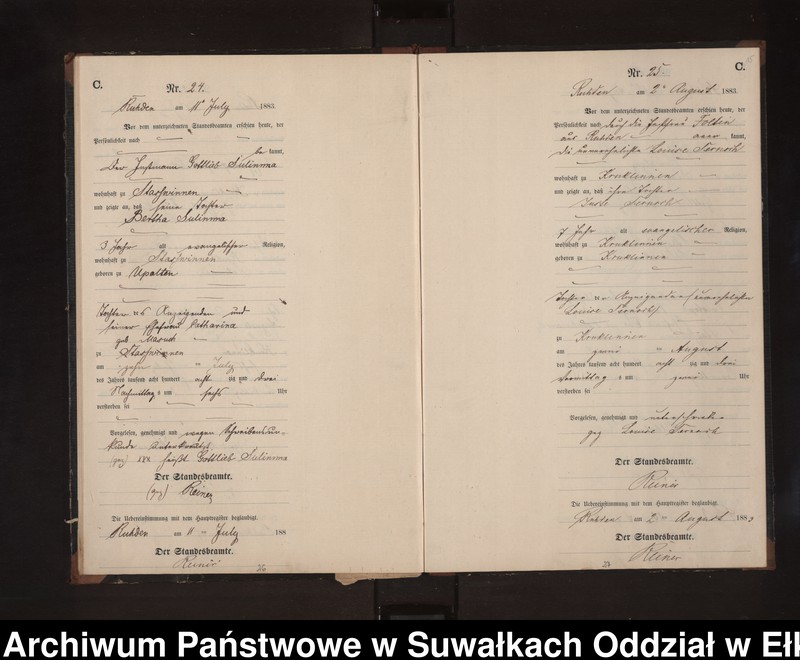 image.from.unit.number "Sterbe-Neben-Register des Preussischen Standes-Amtes Stasswinnen Kreis Loetzen"