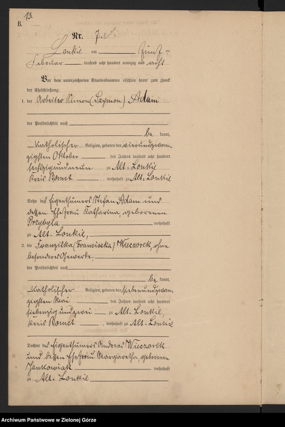 Obraz 16 z jednostki "[Księga małżeństw]"