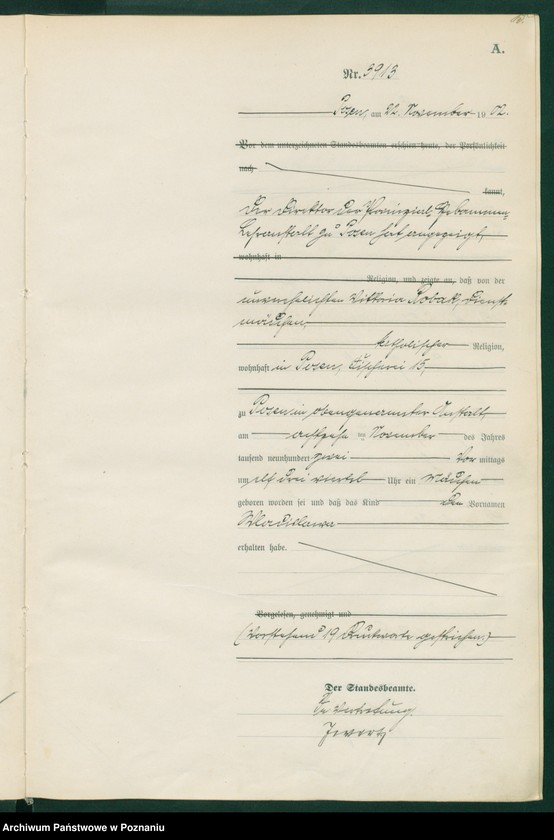 Obraz 18 z jednostki "Księga miejscowa urodzeń t. VIII"