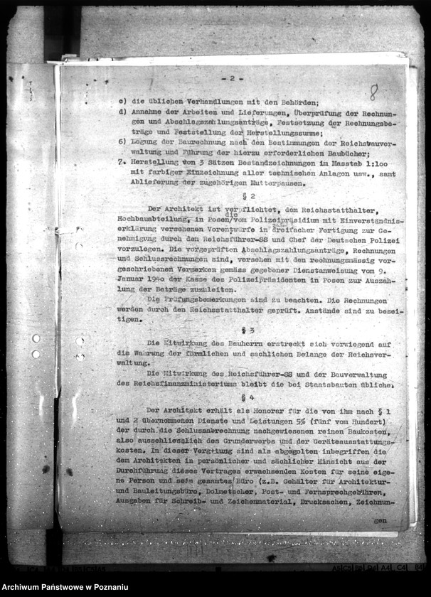 Obraz 13 z jednostki "Architekten - Vertrag - Polizeiverwaltung Posen"