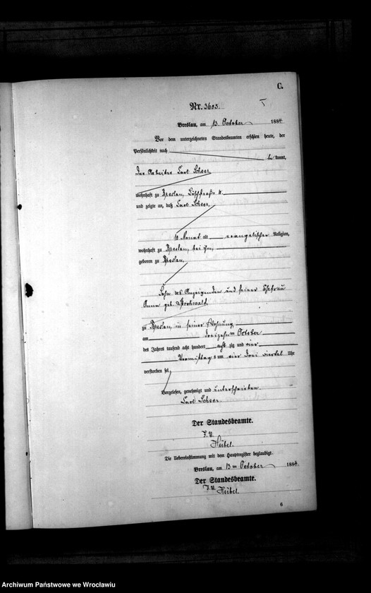 image.from.unit.number "Sterbe-Haupt-Register Breslau II 1884 Band 10"