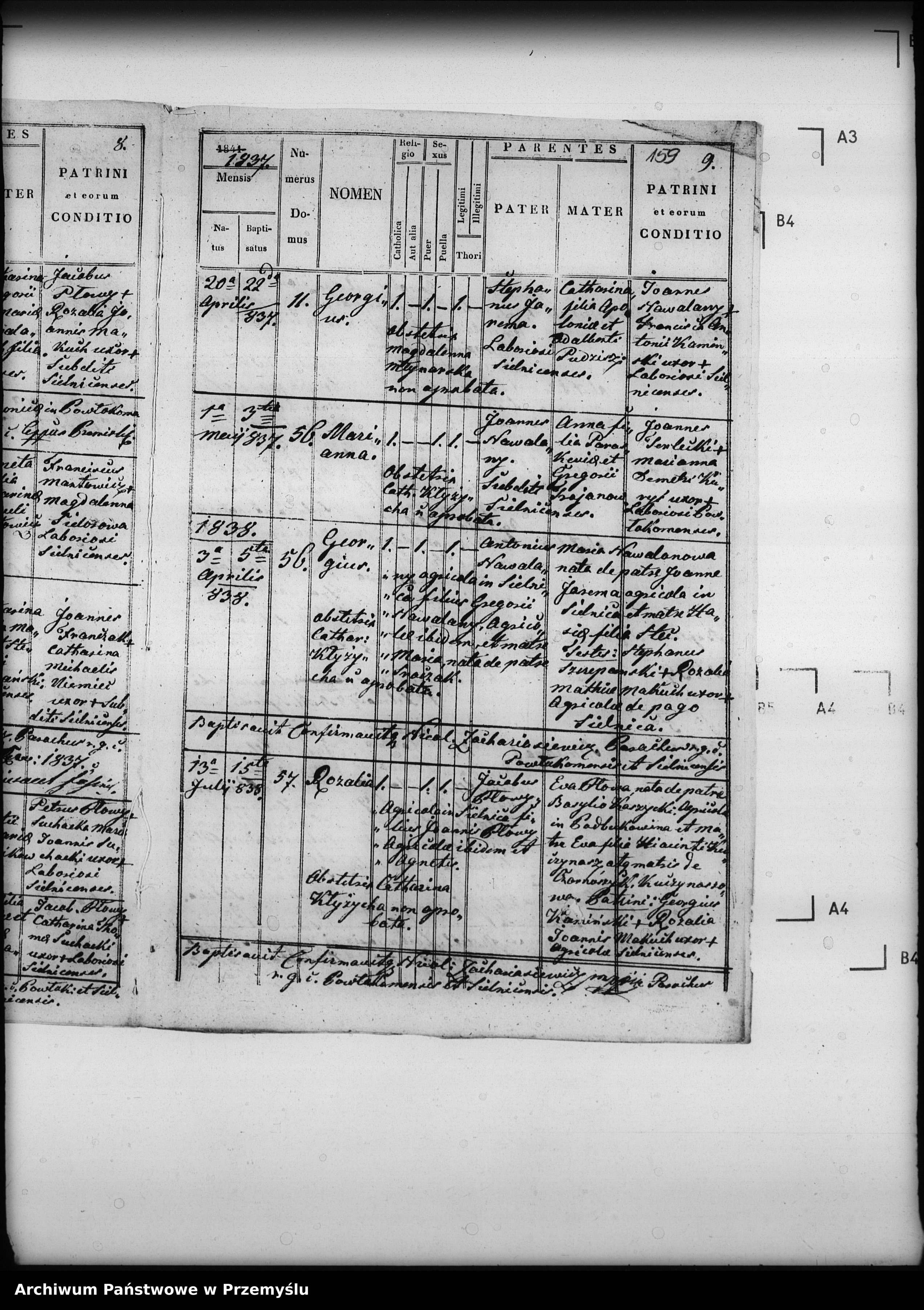 Skan z jednostki: [Kopie ksiąg metrykalnych parafii Pawłokoma z filią Sielnica (dekanat Dynów)]