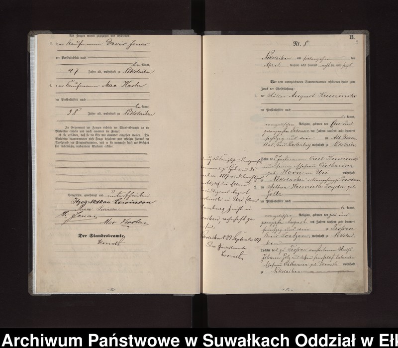 image.from.unit.number "Heiraths-Haupt-Register des Königlichen Preussischen Standes-Amtes Stadt Nikolaiken Kreis Sensburg"