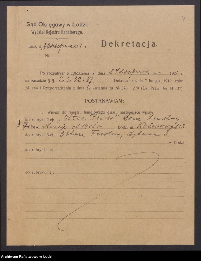 Obraz 6 z jednostki "Otton Ferster - Dom Handlowy"