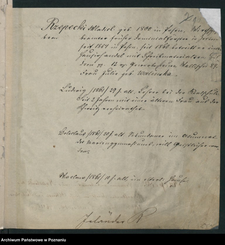 Obraz 6 z jednostki "A. betr. Familie Rzepecki /vermutlich/"