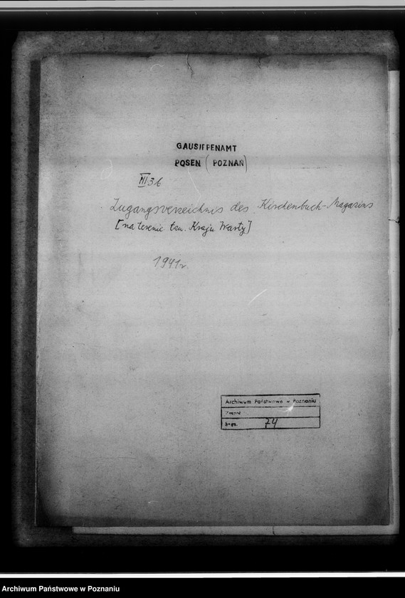 Obraz 4 z jednostki "Zugangsverzeichnis des Kirchenbuch-Magazins [na terenie tak zwanego Kraju Warty]"