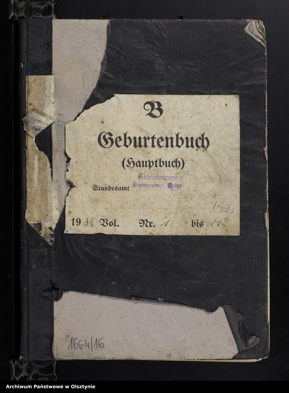 Obraz 2 z jednostki "Geburtenbuch/Hauptbuch/Nr 1 - 145"