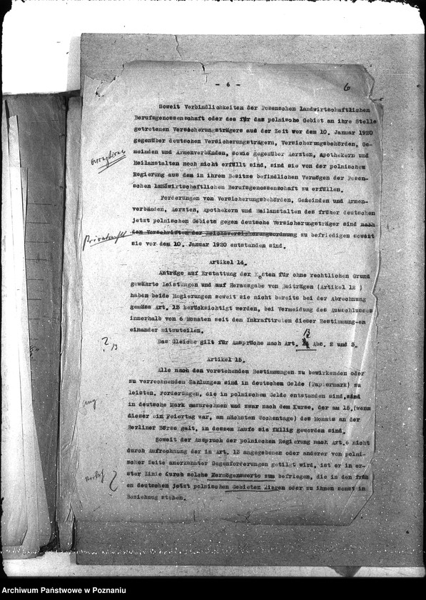 Obraz 14 z jednostki ""Arbitraż" [wedle postanowień artykuł 312 Trakt. Versalskiego materiał dot. ubezpieczeń społecznych zebrany przez ekspertów]."