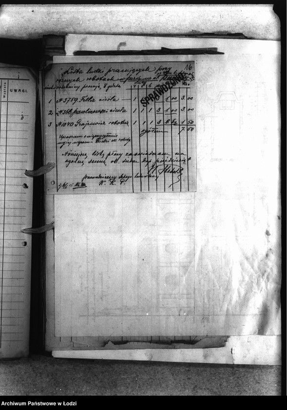 Obraz 19 z jednostki "Listy płacy [robotników pracujących przy robotach budowlanych]"