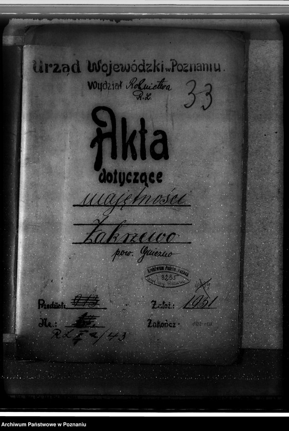 Obraz 4 z jednostki "/Nadzór nad gospodarką leśną/ majętności Zakrzewo powiecie gnieźnieńskim"