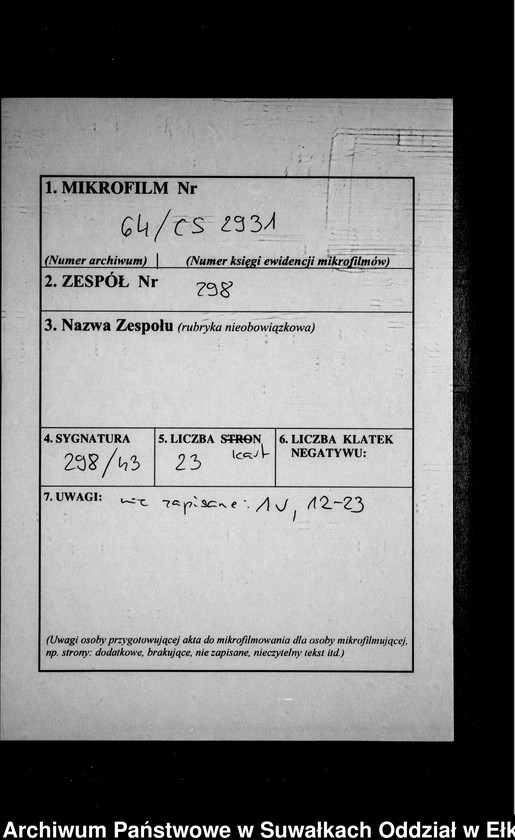 image.from.unit.number "Sterbe-Neben-Register des Preussischen Standes-Amtes Kehlen Kreis Angerburg"