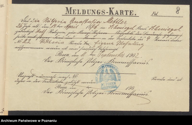 Obraz 10 z jednostki "[Dokumenty dostarczone przez narzeczonych do zawarcia związku małżeńskiego za 1902 rok. Tom XVI]"