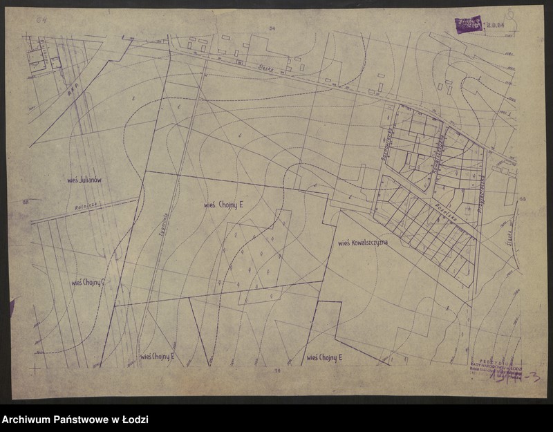 Obraz 4 z jednostki "Plan m. Łodzi 1:2000, odbitki. Sekcja SO 64"