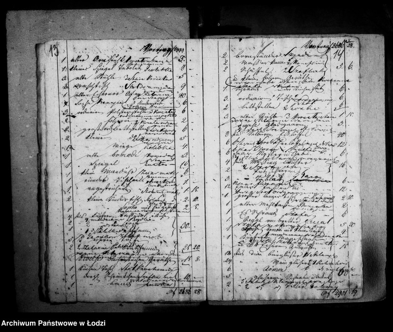 Obraz 15 z jednostki "Akta ławnika czynnego osady fabrycznej Łódka tyczące się sekwestracji majątku ruchomego Tytusa Kopischa"