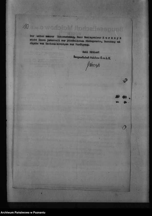 Obraz 14 z jednostki "Umbau- und Ausbauarbeiten für die Reichsuniversität Posen"