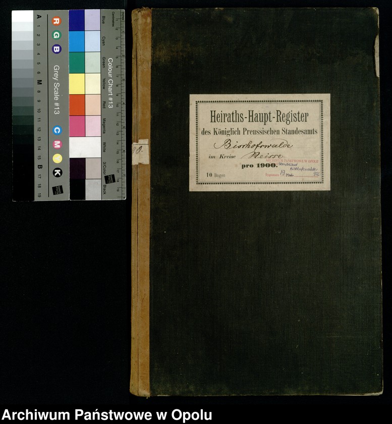 Obraz 3 z jednostki "Heiraths-Haupt-Register des Standsamts Bischofswalde pro 1900"