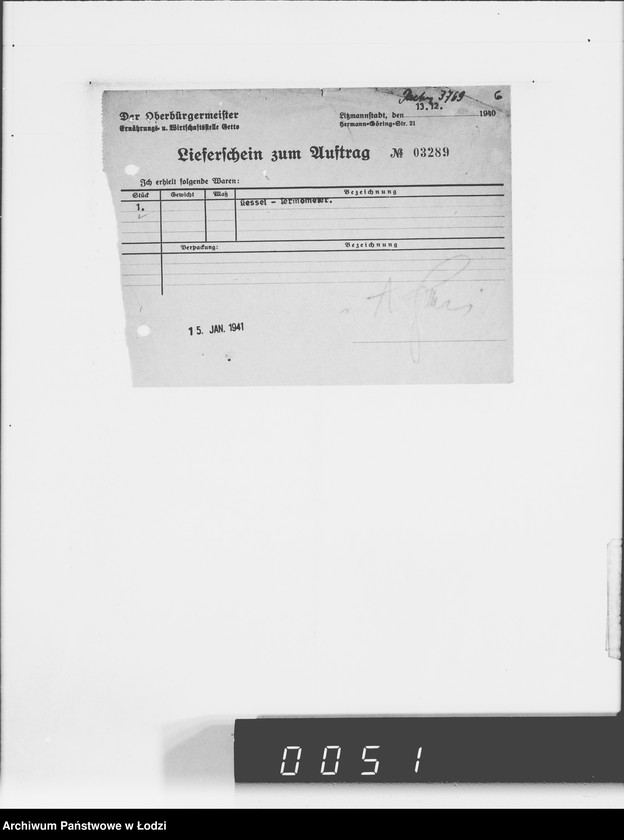 Obraz 9 z jednostki "Ritter et Co.Rechnungen [za dostawy towarów dla Getta]"