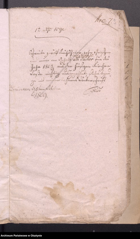 image.from.unit.number "Beläge zu der 1808-1809ten Widminnschen Jahres Kirchen und Armen Kassen Rechnung"