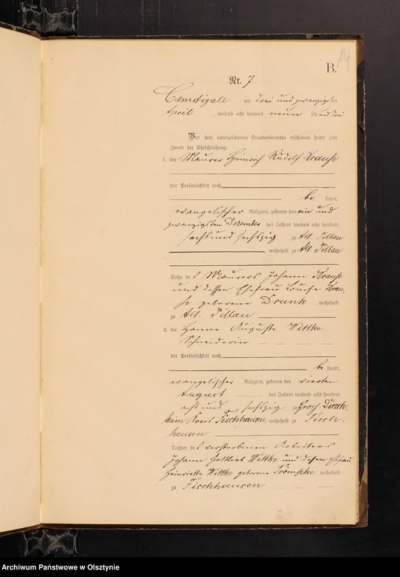 image.from.unit.number "Heiraths-Haupt-Register Nr 1 - 26"