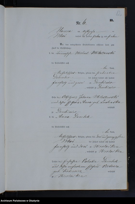 image.from.unit.number "Heiraths-Neben-Register Nr 1 - 11"