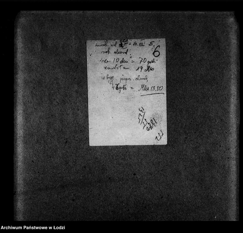 Obraz 9 z jednostki "Papiererzeugnisse-Abteilung [Zasiłki chorobowe dla pracowników wydziału, listy pracowników, zaświadczenia lekarskie]"