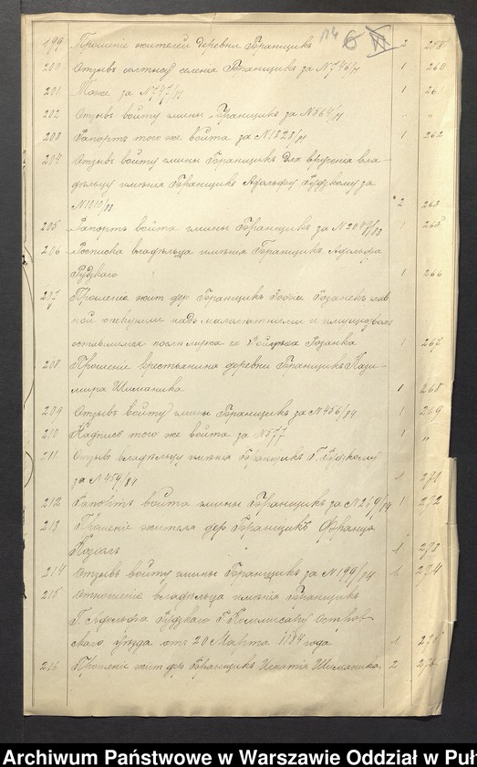 image.from.unit.number "O urządzaniu chłopów byłej rządowej wsi kolonialnej Brańszczyk, gm. Brańszczyk, wchodzącej przy opublikowaniu ważnych dekretów z dnia 19 lutego, 12 marca 1864 r. (Skład prywatnej własności Brańszczyk podległej Eieklie Rapackiej cz.1)"