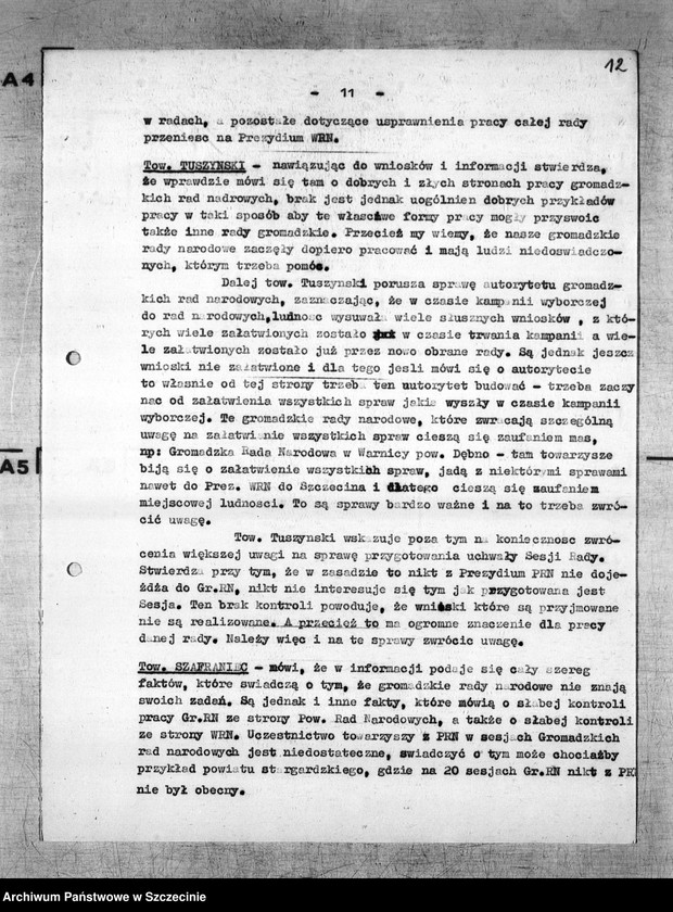Obraz 16 z jednostki "Protokoły posiedzeń Egzekutywy Komitetu Wojewódzkiego Polskiej Zjednoczonej Partii Robotniczej: 4, 13, 26 kwietnia 1955 r."