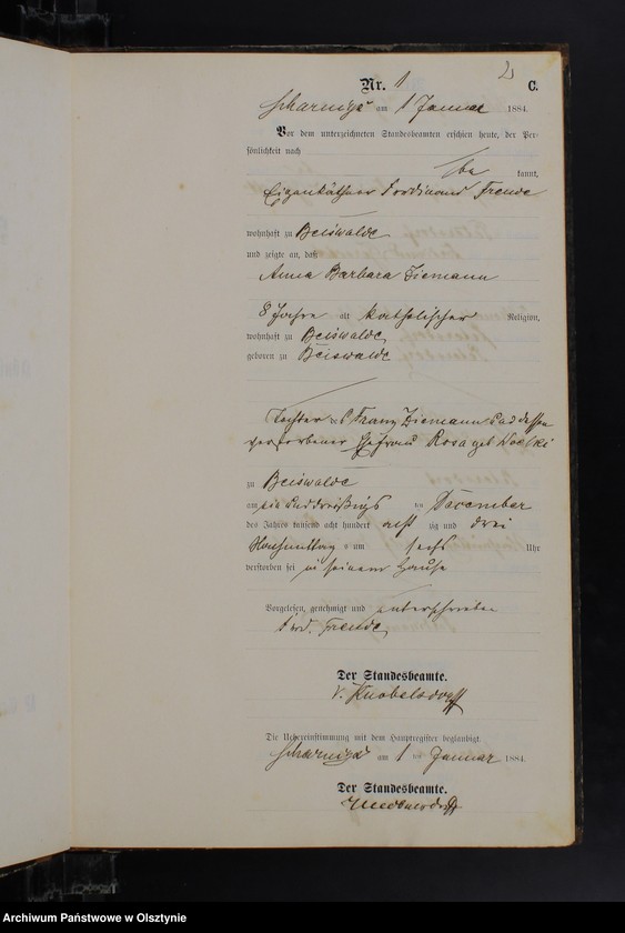 image.from.unit.number "Sterbe-Neben-Register Nr 1 - 61"