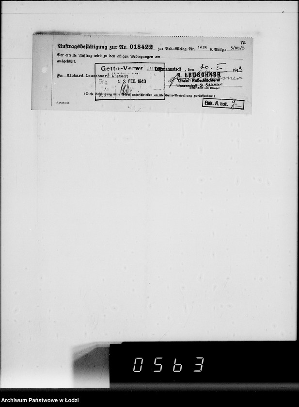 Obraz 16 z jednostki "Lebensmitteleinkauf. Aufträge, [Lieferscheinen und Rechnungen] 18421-18480"