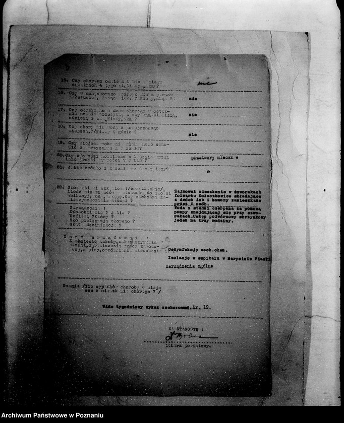 Obraz 7 z jednostki "/Wynik dochodzeń w sprawie zachorzenia na dur brzuszny/"